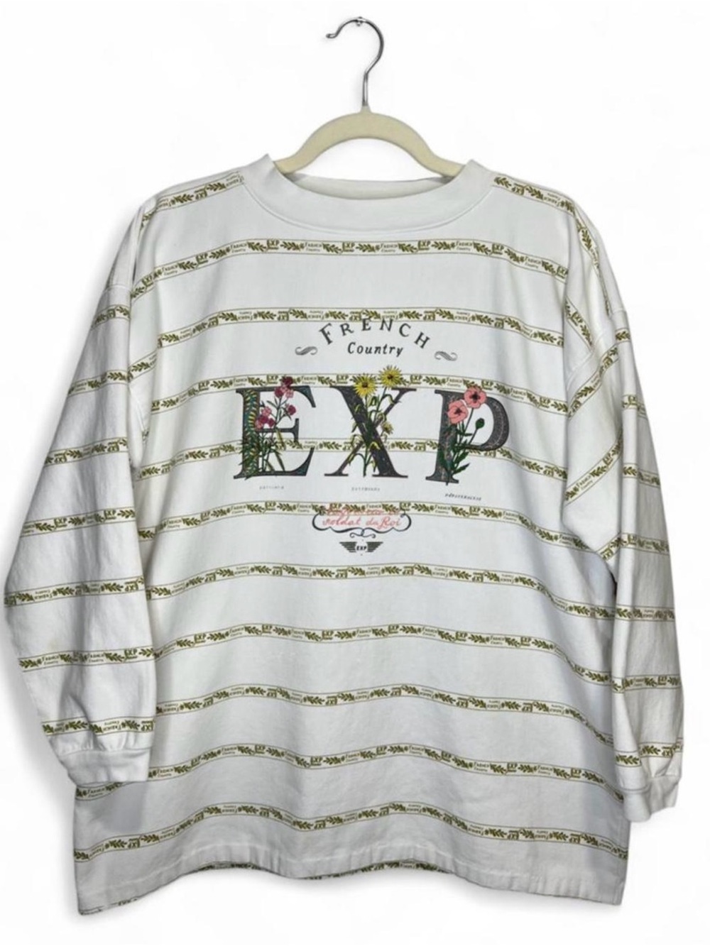 Vintage 90’s Y2K Express Floral French Country Sweatshirt 100% Cotton